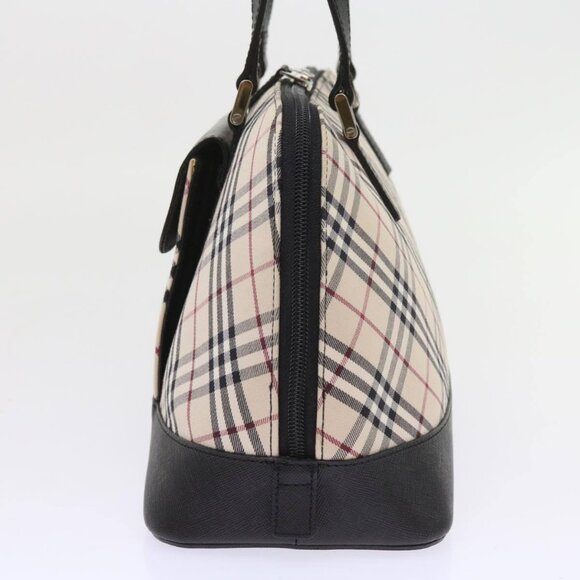 BURBERRY Nova Check Hand Bag Nylon Canvas Beige Auth - Picture 4 of 16